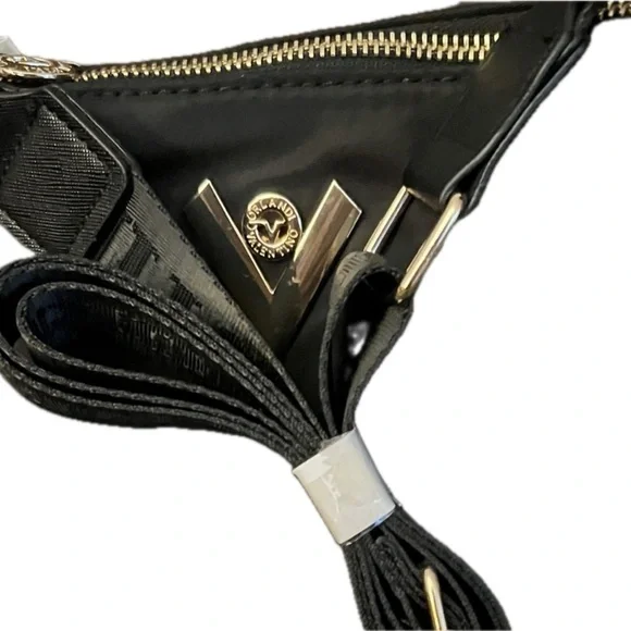 Valentino Orlandi Black Crossbody Bag and Matching Wallet New With Tags